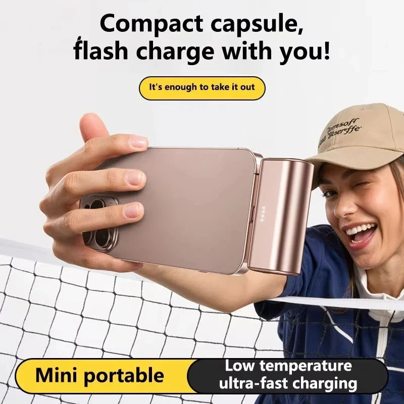 22.5W Fast Charging USB C Power Bank 500000mAh Mini Portable Charger for iPhone 15 16 Android Devices Travel Battery Pack
