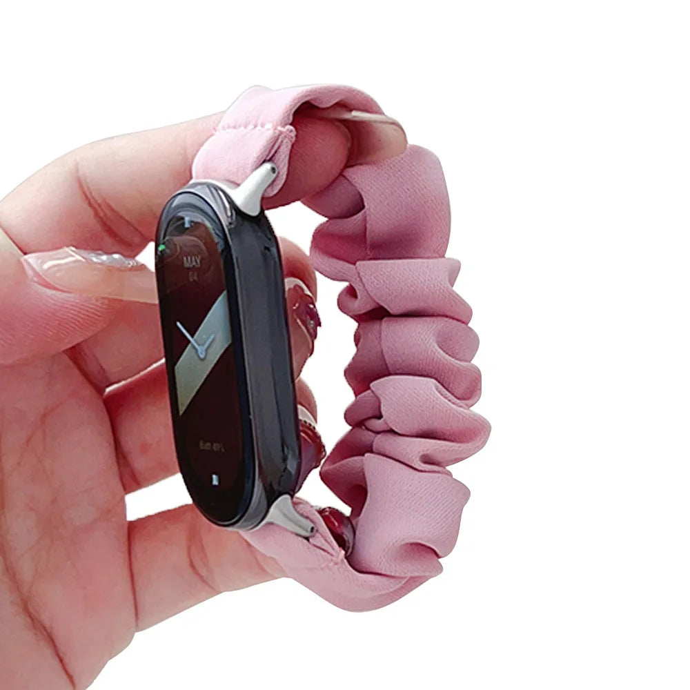 Scrunchie Strap for Xiaomi Mi Band 10 8 9 Smart Wristband for Women Stylish Watch Bracelet for Xiaomi Smart Band 8/9/10 Elastic