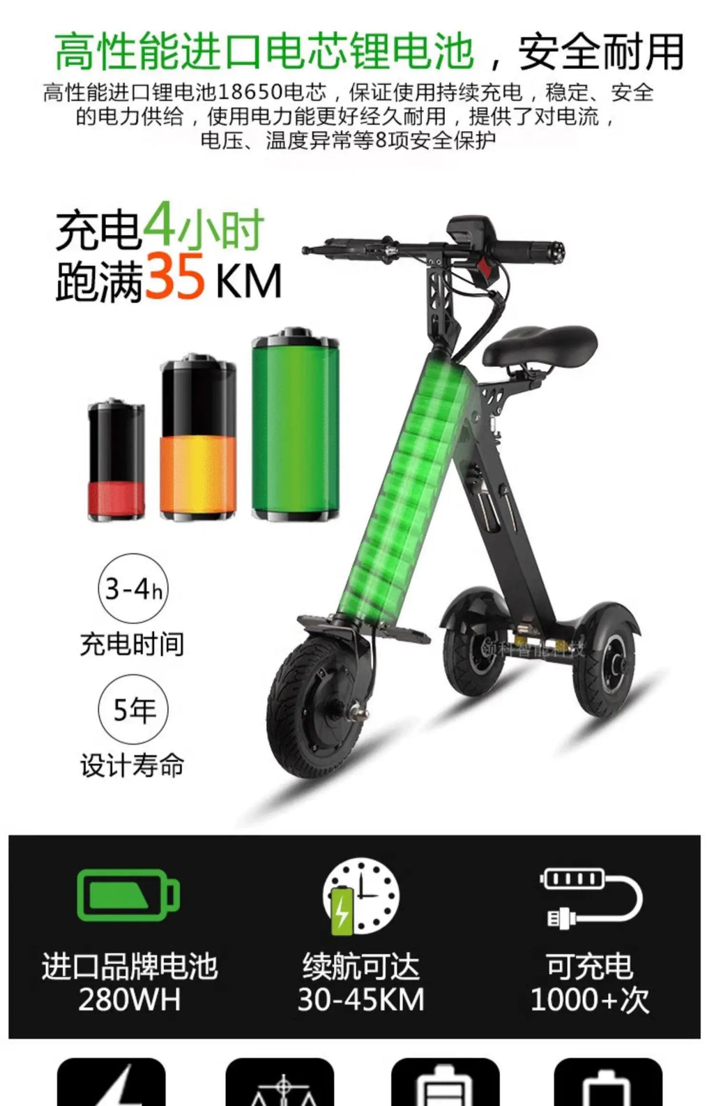Ultra Light Foldable Electric Bike for Adults with Lithium Battery Portable E Bike for Men Women