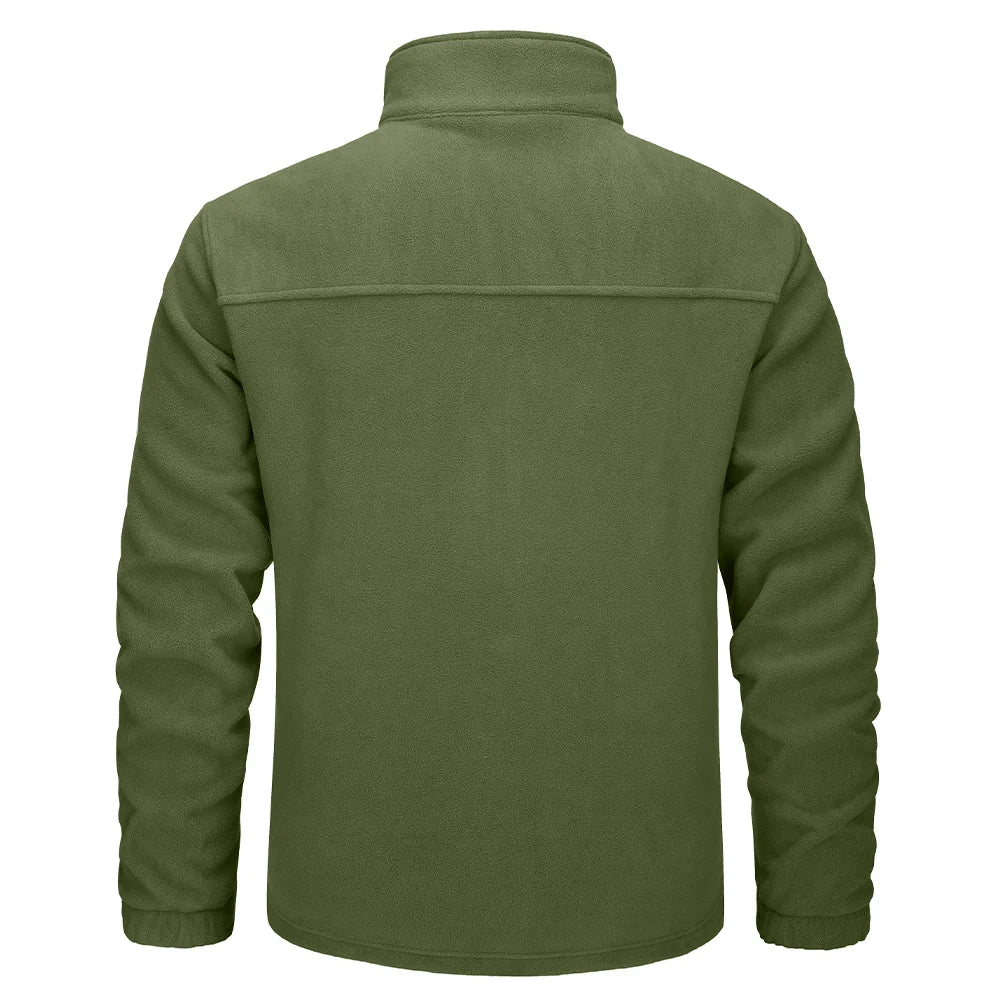 TACVASEN Full Zip Up Fleece Jacket Mens Thermal Warm Workout Jacket Outdoor Trekking Hiking Jackets Camping Coat Windbreaker