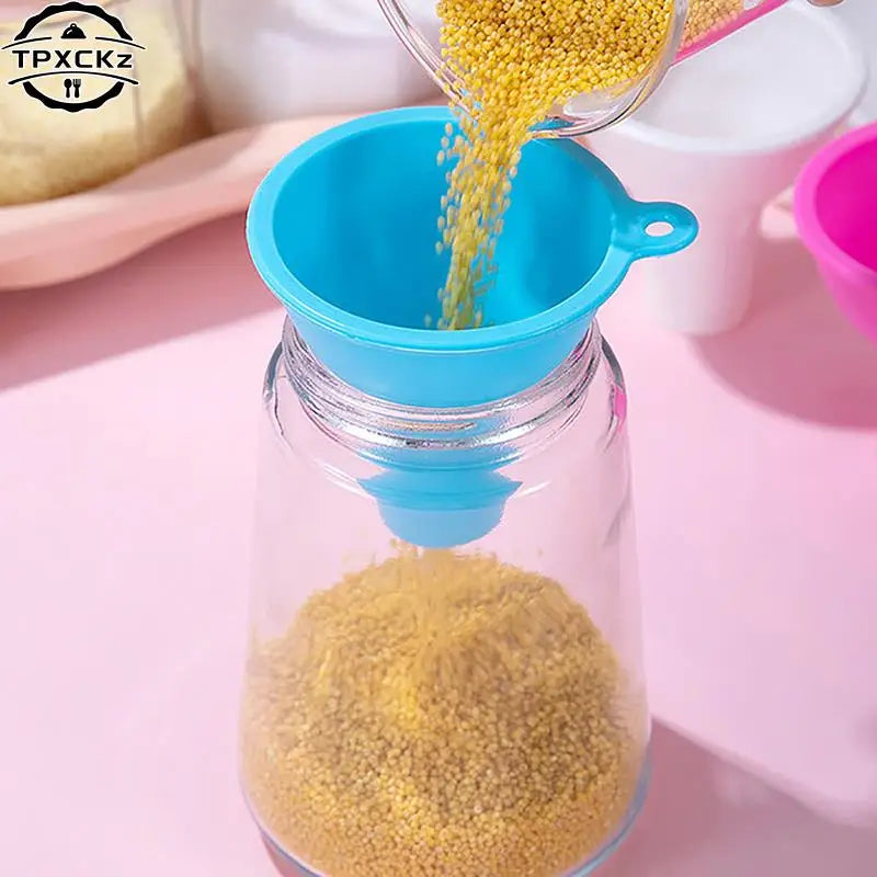 Silicone Wide-mouth Funnel Milk Powder Bean Funnel Large-caliber Multi-function Wine Leak Oil Leak Kitchen Gadgets Accessories