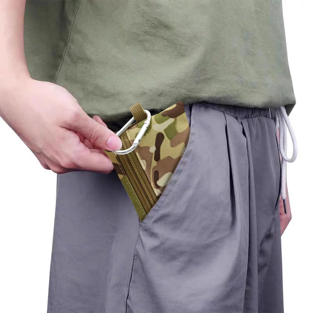 1PCS Mini Tactical Wallet Men's EDC Molle Pouch Portable Key Card Case Coin Purse Hunting Bag Zipper Pack Multifunctional Bag