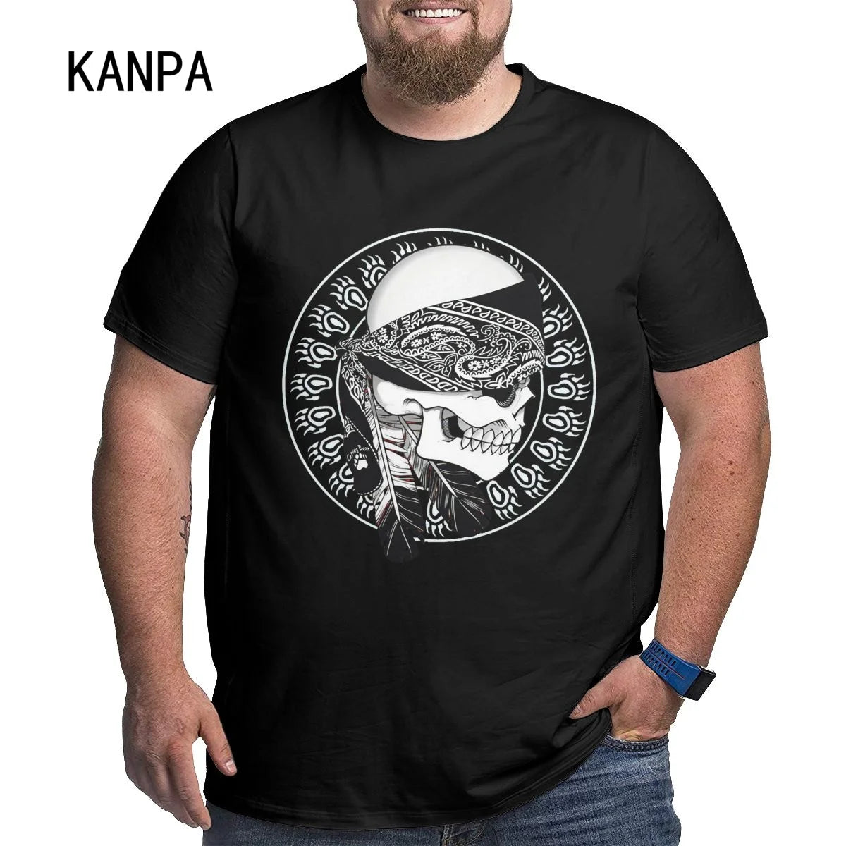 Unique Design Graphic Men T Shirts Plus Size Oversized Cotton T-shirts for Big Man Black Summer Short Sleeves Clothes Tops