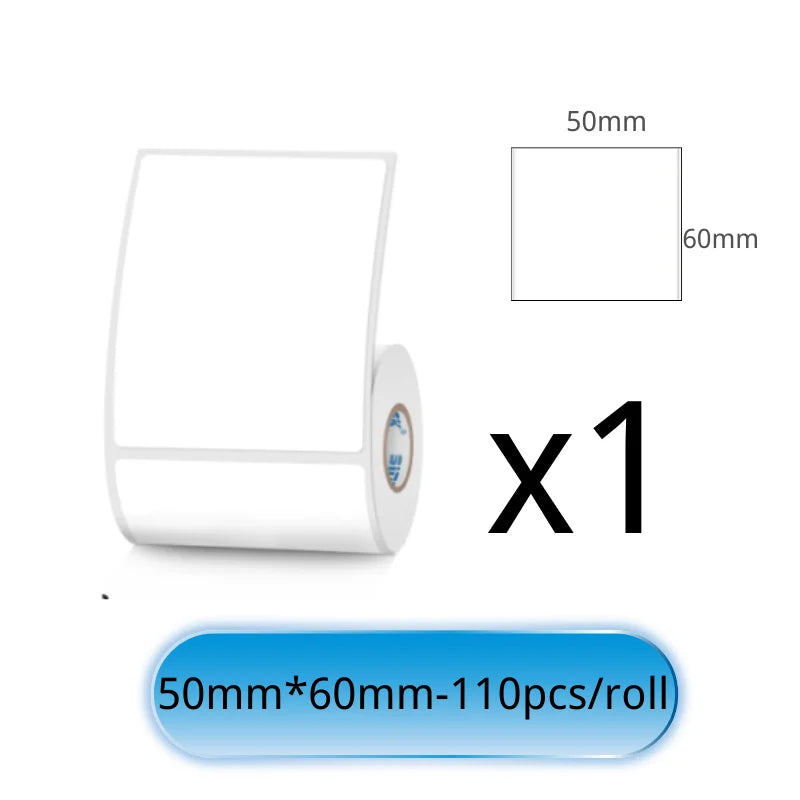 SINMARK White Sticker 3/6/10 Rolls Waterproof Paper Adhesive Label Anti-Oil Use for SK58/SK20/SK35 Mini Thermal Printer Tape
