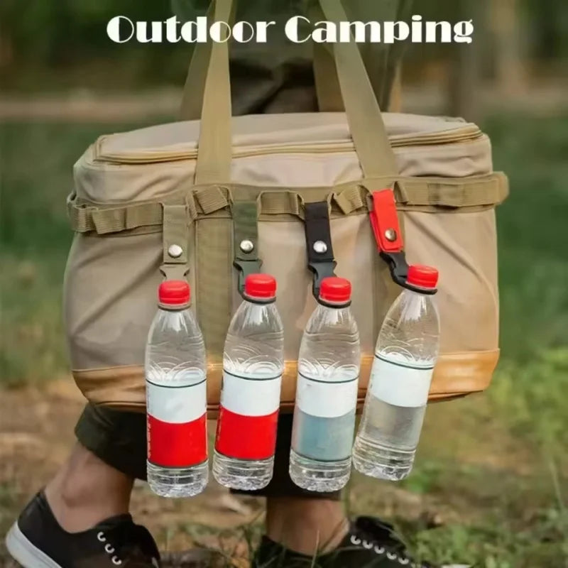 Buckle Hook Water Bottle Holder Clip Climbing Carabiner Belt Backpack Hanger Hooks Water Bottle Nylon Webbing Multifunction Wate
