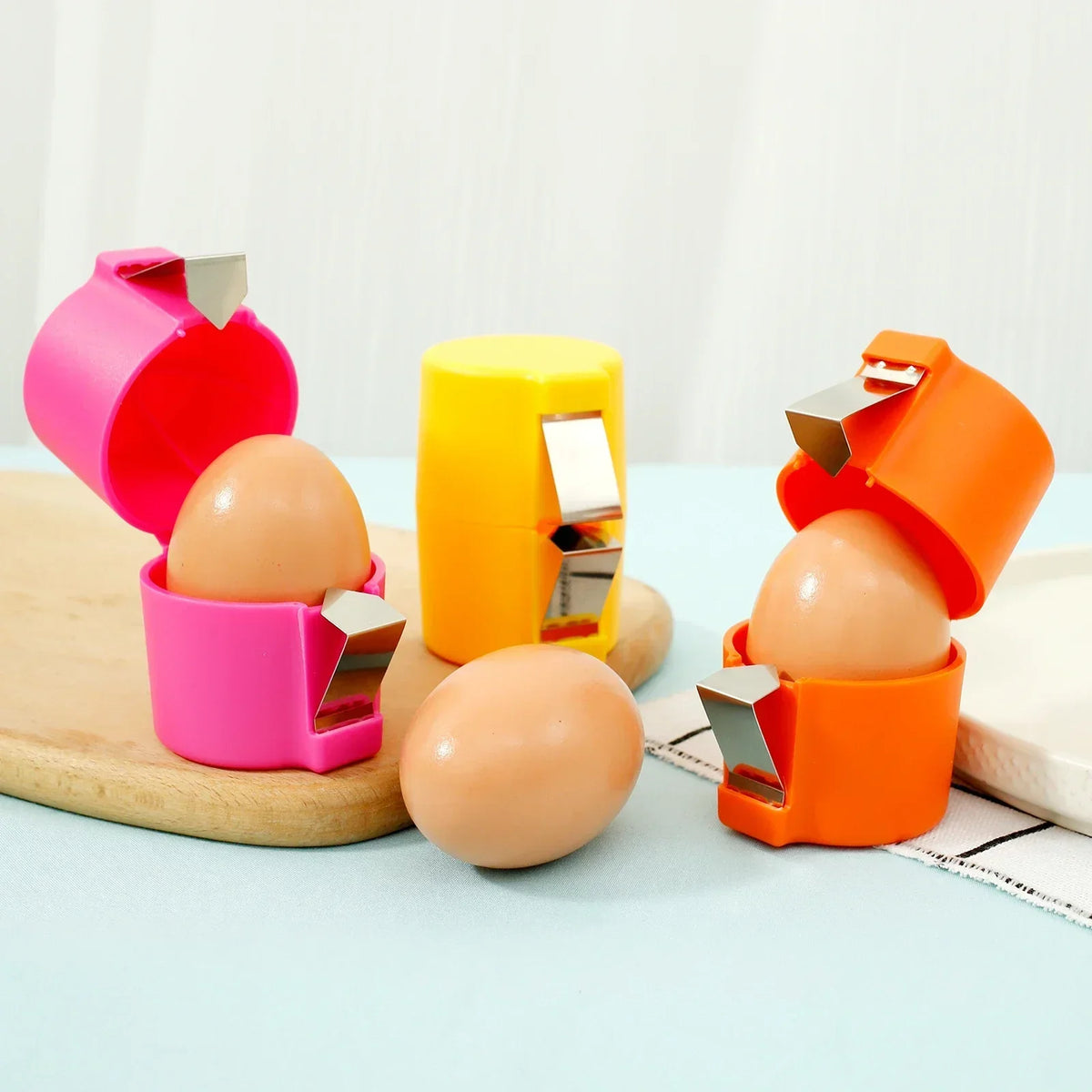 3Pcs/Set Egg Shell Opener for Hard Boiled Eggs,Handheld Easy Egg Peeler Tool Kitchen Gadgets 	 egg peeler tool
