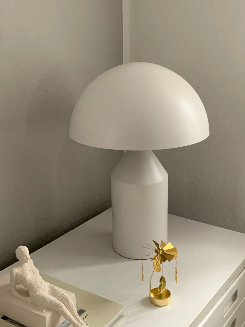 Oluce Atollo Lamp Modern Creative Mushroom Lamp for Bedroom Study Living Room Decoration Gold White Black Bedside Table Lamp