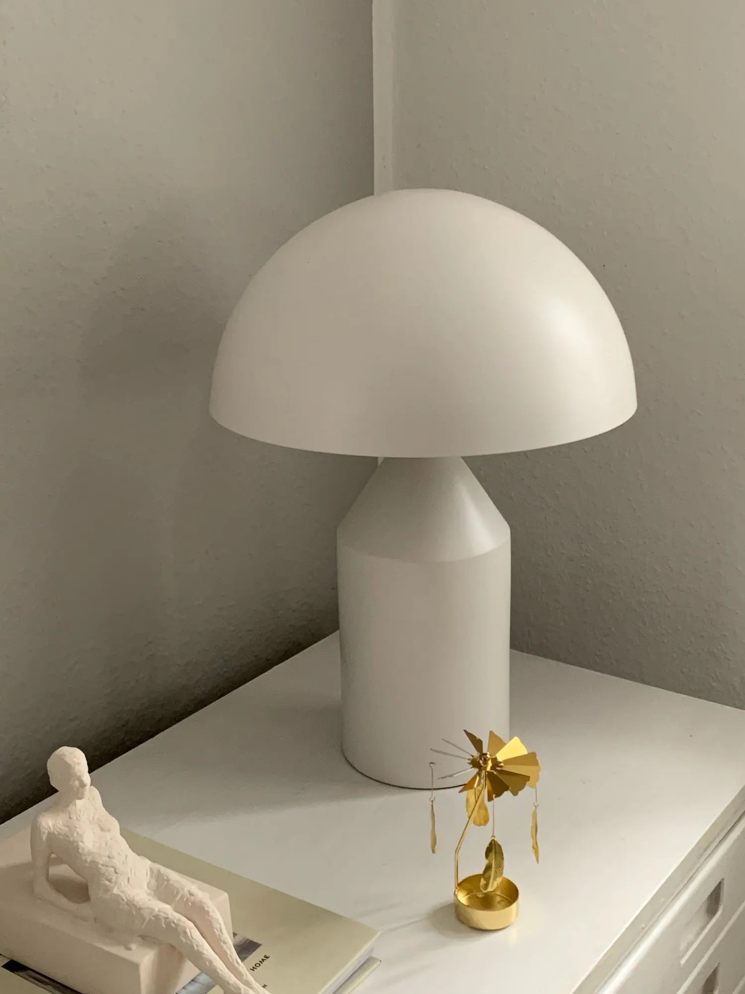 Oluce Atollo Lamp Modern Creative Mushroom Lamp for Bedroom Study Living Room Decoration Gold White Black Bedside Table Lamp