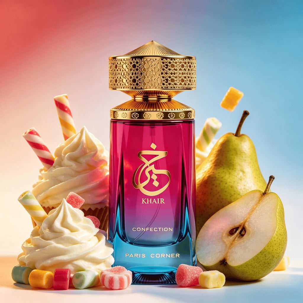 Paris Corner Khair Confection EDP 3.4 Fl Oz | Sweet Candy Scent Perfume for Men & Women | Indulge in Luscious Pear, Whipped Cream