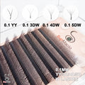 SUPMACIO 0.10mm 2d/3d/4d/5d W Eyelashes Extensions YY Lashes 0,10mm Premade Volume Fans ресницы для наращиван