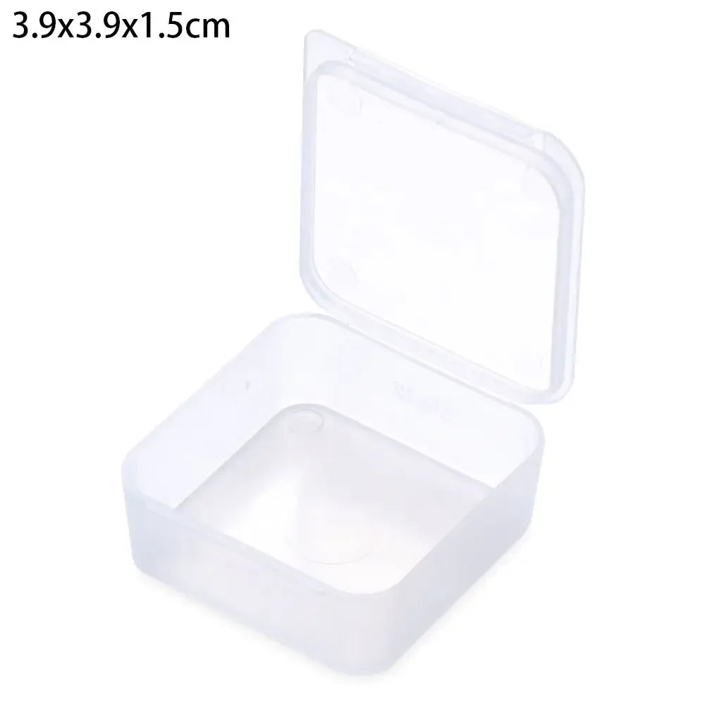 Mini Plastic Box Rectangular Translucent Packing Box Dustproof Durable Strong Jewelry Button Sundries Storage Case Container