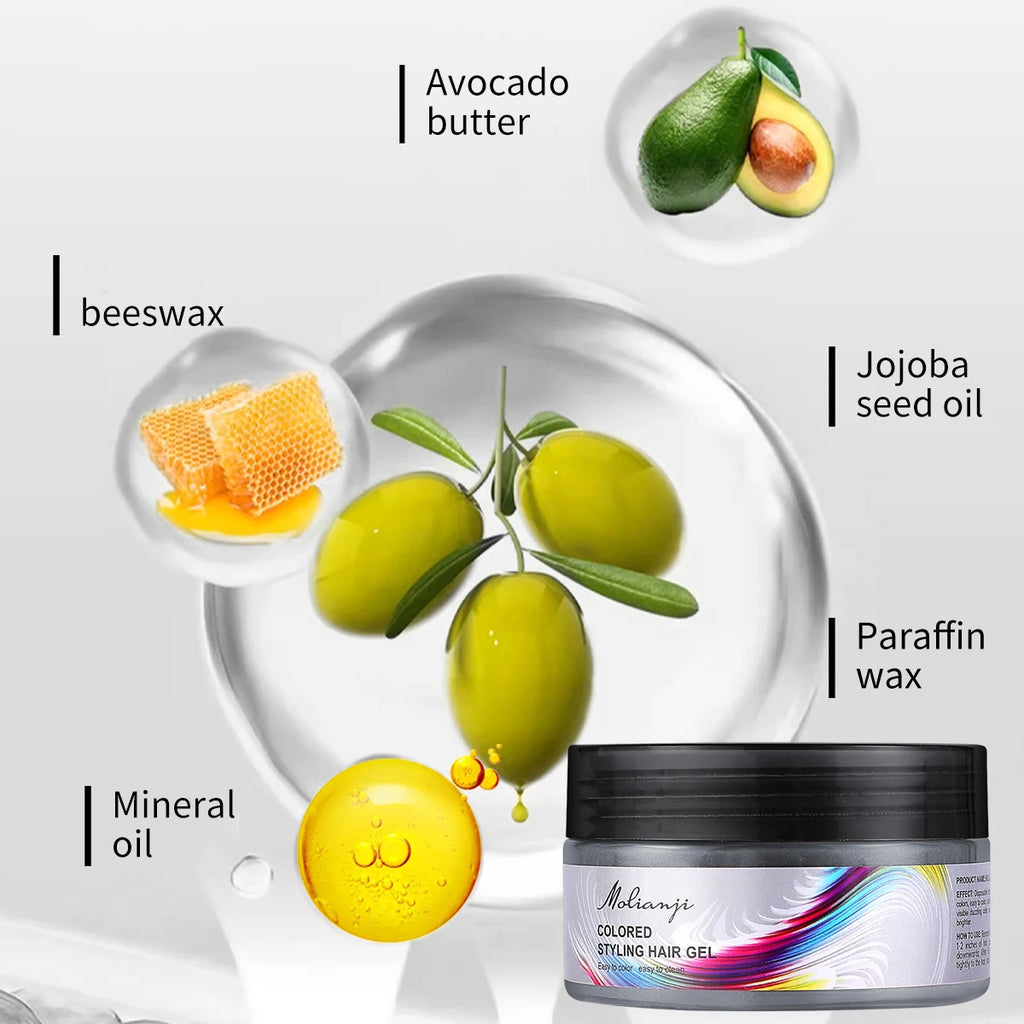 Disposable Hair Dye, Easy to Color, Easy to Clean, Instant Coloring, Creating colorful and Fashionable Hairstyles