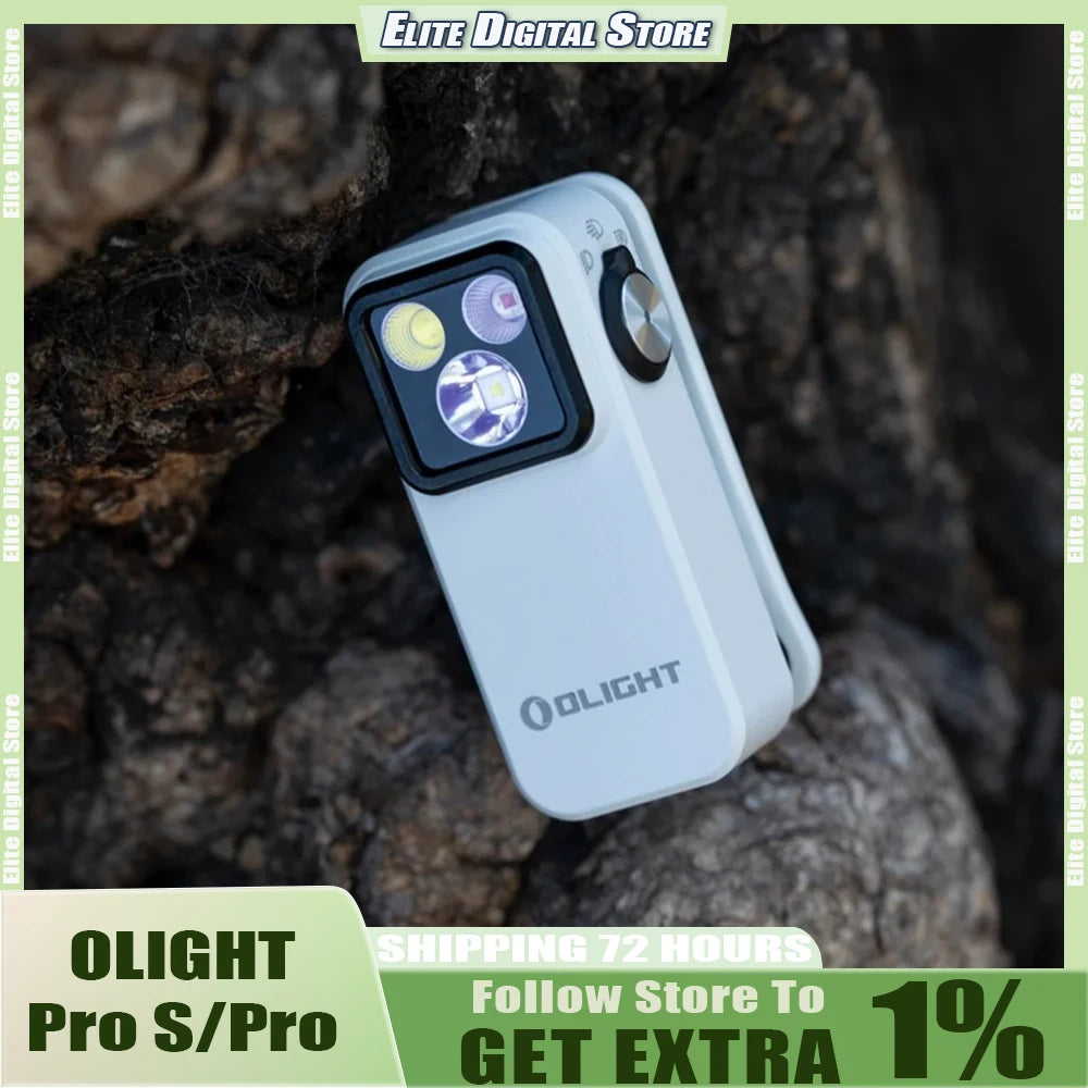 OLIGHT Clip Pro/Pro S 3/5 Light Source Magnetic Clip Lamp Outdoor Headlight Portable Mini Flashlight Cool Gifts