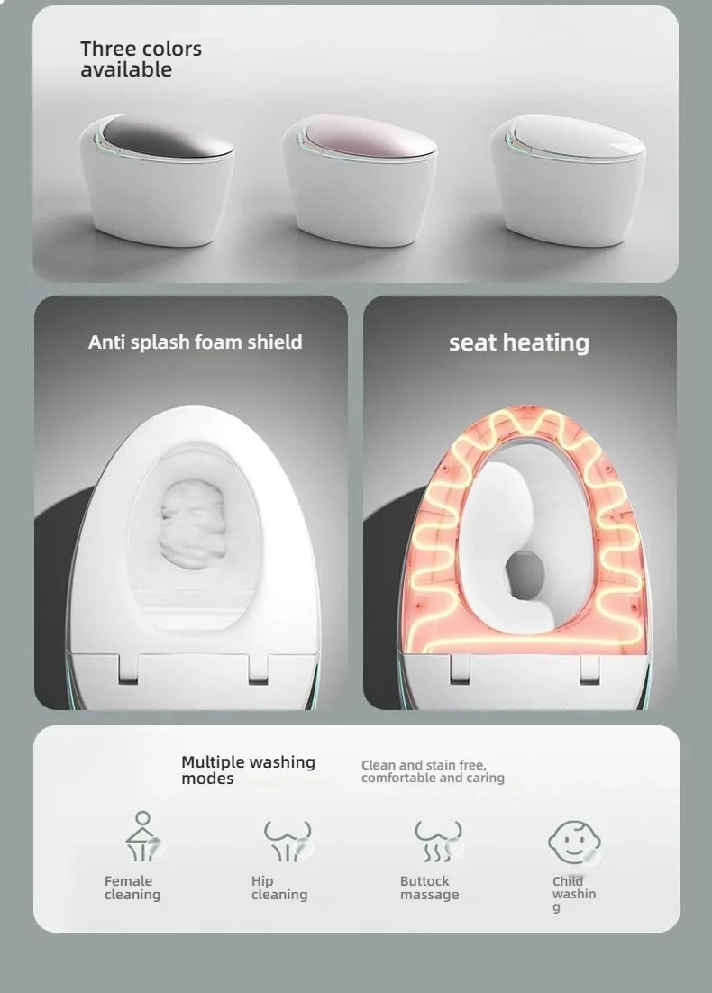 Modern Electric Bidet Smart Toilet With Remote Control Heated Seat Dual-Flush Floor Mounted Luxury Sanitary WC