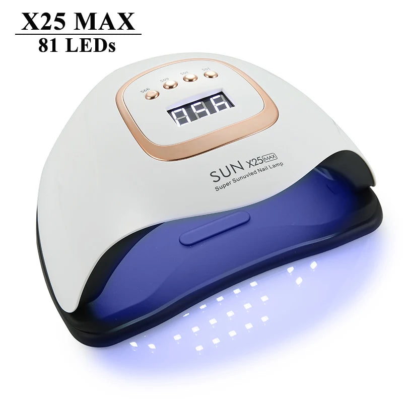 SUN X27MAX New 81LEDs UV LED Nail Lamp Powerful Nail Dryer for Gel Polish Professional Nail Art Manicure Lamp for Home and Salon