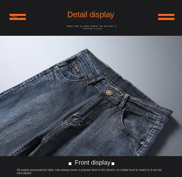 Men Classic Style Men's Slim Denim jorts Summer New Business Fashion Thin Stretch Short Casual jorts Male