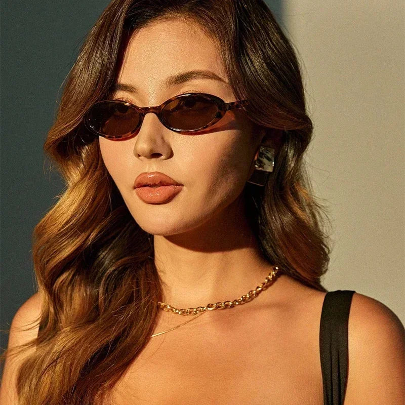 Vintage Oval Sunglasses 2025 Men Luxury Brand Designer Small Oval Sun Glasses Retro Fashion Women Sun Glasses Oculus