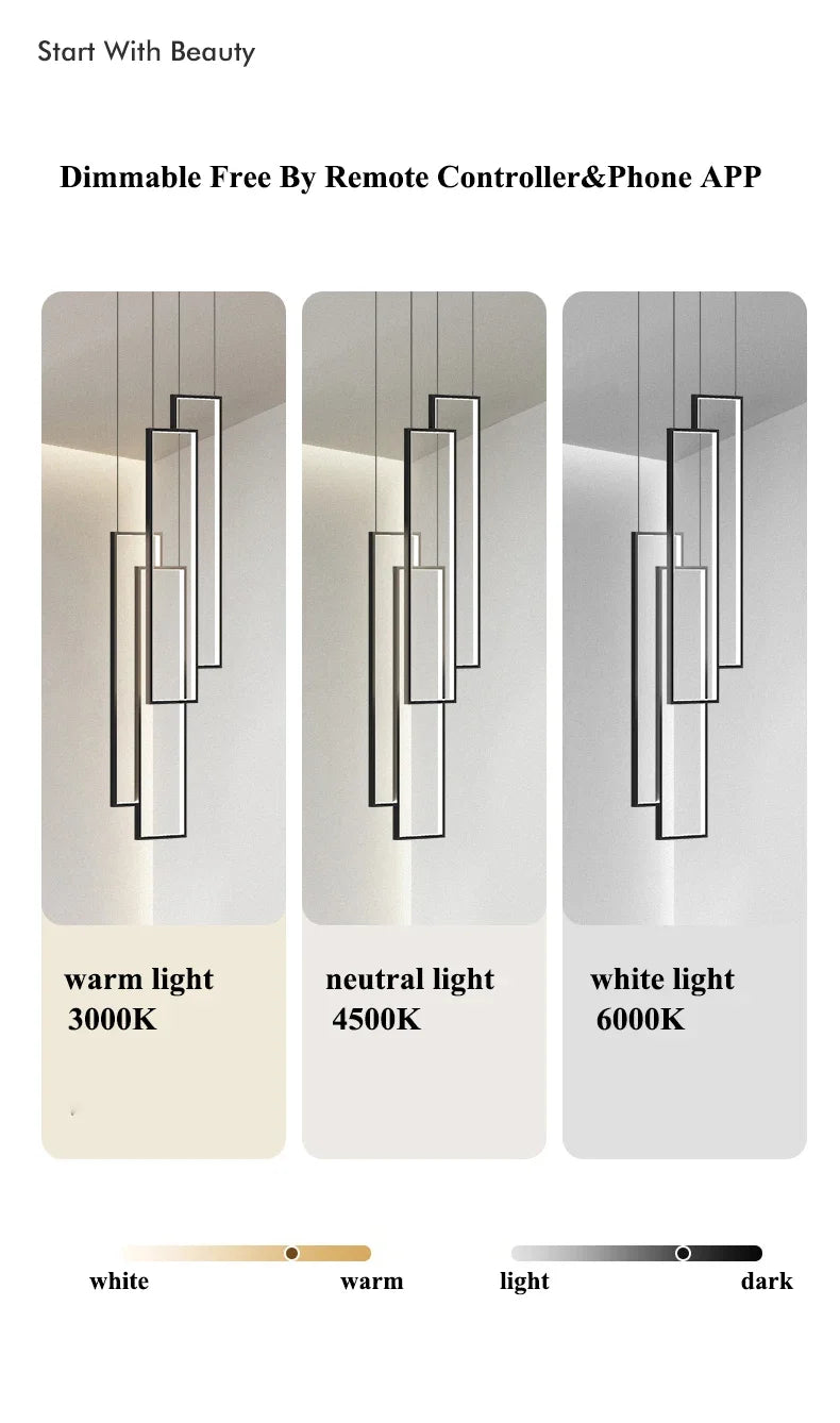 Stairs Lighting Led Ceiling Light Pendant Lamp For Dining Room Living Room Chandelier Modern Pendant Hanging Lamps For Ceiling