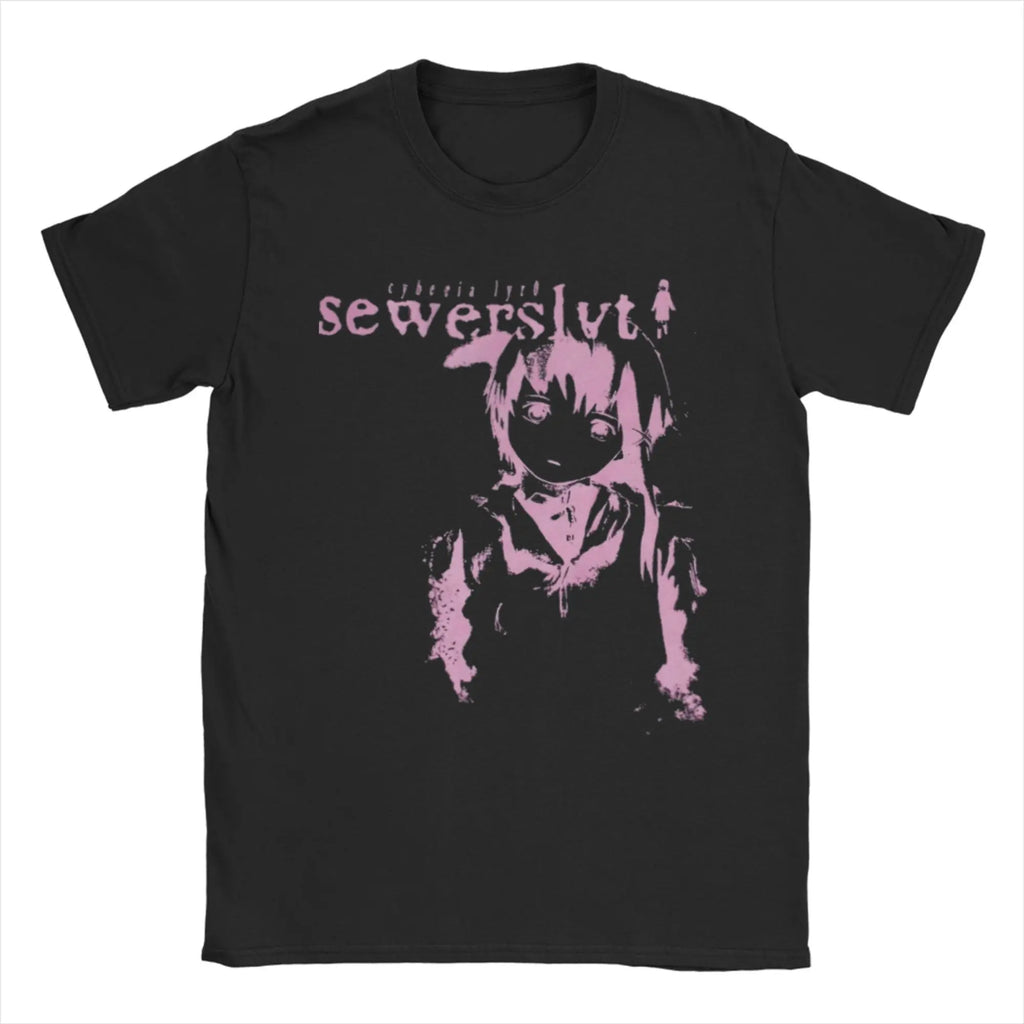Vintage Sewerslvt Schizofrenia SPECIAL  FOR SEWERSLVT LOVERS T-Shirt for Men Crew Neck Pure Cotton T Shirt Tee Shirt Clothing