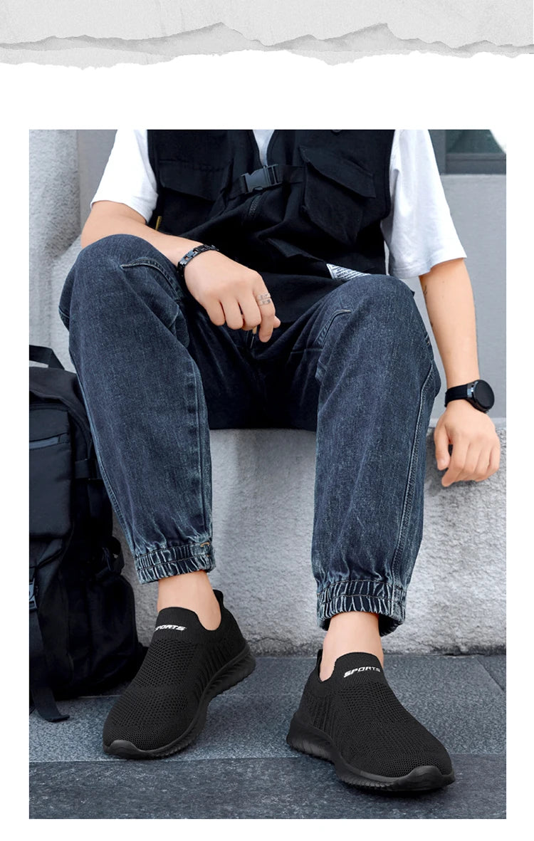 Men Vulcanize Shoes Mesh Men Shoes Lightweight Comfortable Men's Sneakers 2025 Autumn Fashion Slip on Flats Shoes Male Loafers