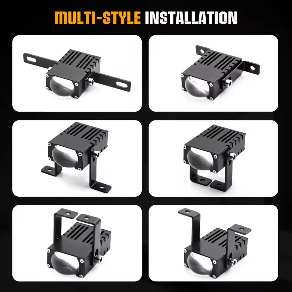 Led Headlight Bumper Fog Lamps Projector Lens Mini Driving Light Auxiliary LightsFor Car Motorcycle Spotlights 6500K3000k10V-80V