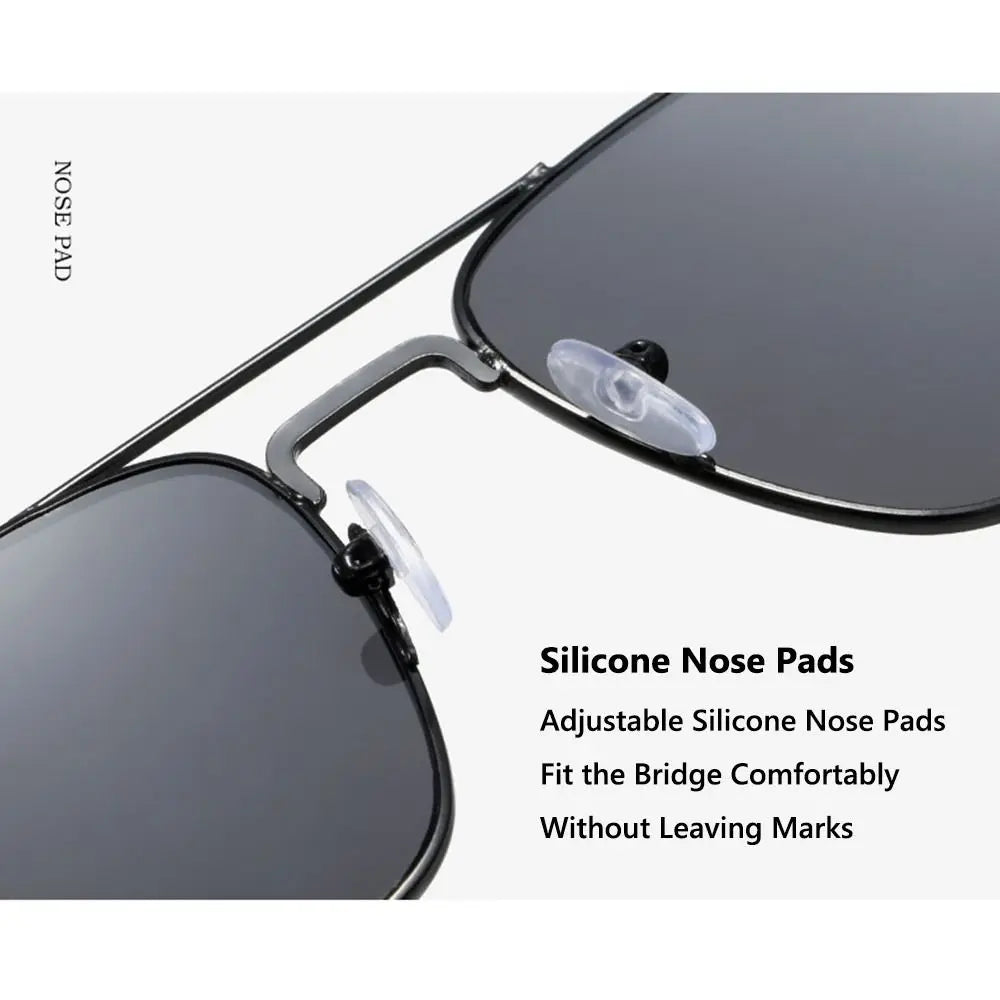 1 Pcs Trendy Metal Double Bridge Fishing Sunglasses Colored UV400 Ocean Lens Shades Square Metal Sunglasses for Men & Women
