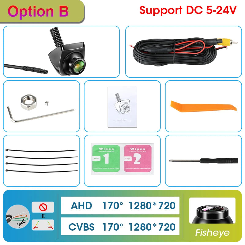 AHD 1080P Car Rear View Camera Night Vision Reversing Auto Parking IP68 Waterproof CCD Auto Backup Monitor 170 Degree HD Image