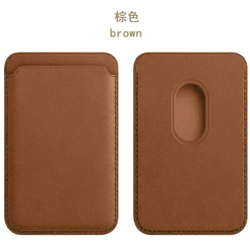 Blocking Magnetic Card Wallet Holder Leather Pocket Card Sleeve For iPhone 15/16/17Pro Max Magnet Anti-Theft Credit ID Card Case