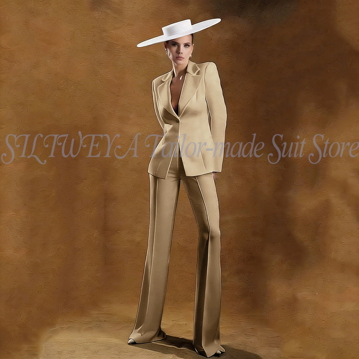 Ladies White Tailored Blazer Trousers Set Workplace Business Occasion Formal Attire 2026 Women Fashion Chic Office Commute Suit