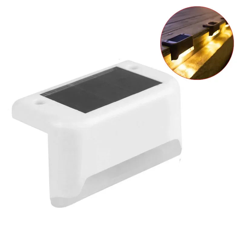 LED Solar Step Lamp Path Stair Outdoor Garden Light Waterproof Balcony Light Decoration for Patio Garden Stair Fence Decor Light
