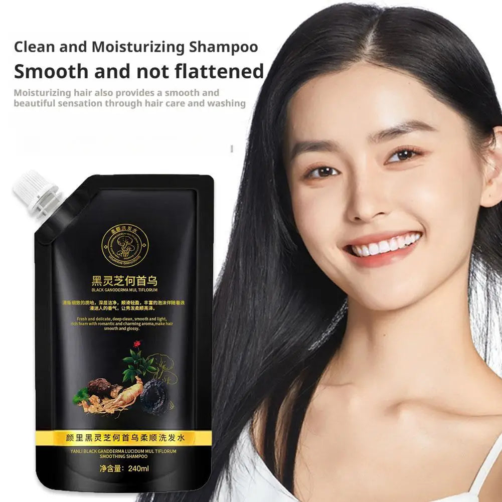 Root Activator Shampoo for Men & Women Strengthening & Volumizing for Fuller-Looking Hair Black Reishi And Polygonum Shampoo