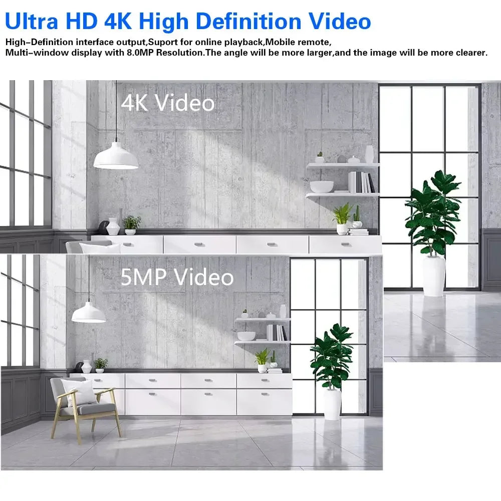 Smart Life 4K 8MP HD 8CH POE NVR Video Recorder H.265 8Channel NVR Security System Tuya CCTV Network Surveillance Video Recorder