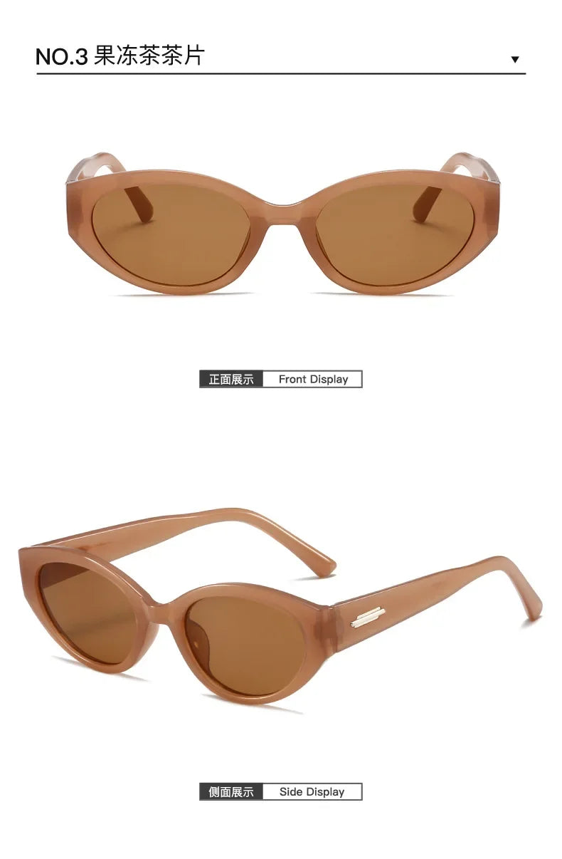 Small Oval Beautiful Sunglasses Women Men Brand Designer Fashion Sun Glasses Female Male Cool Punk Mirror Oculos De Sol