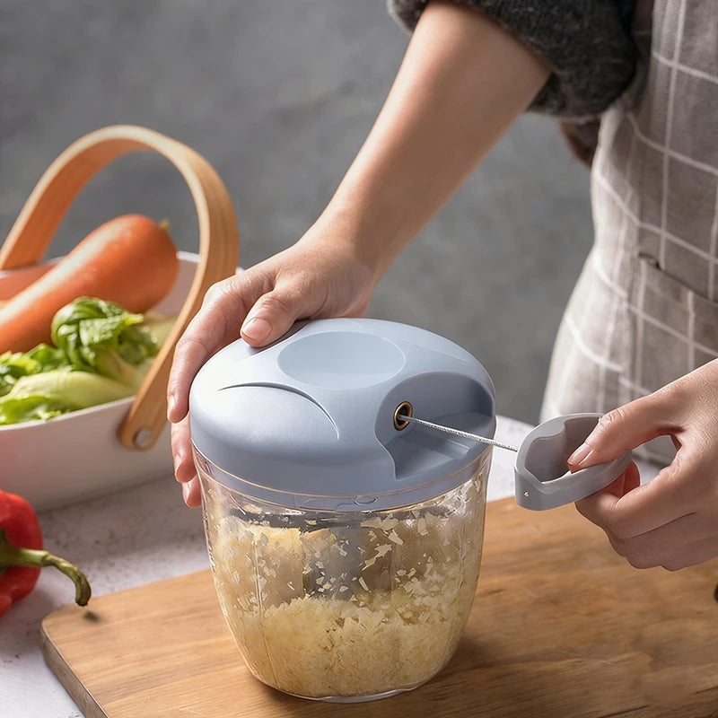1PCS 500/900ML Manual Meat Mincer Garlic Chopper Rotate Garlic Press Crusher Vegetable Onion Cutter
