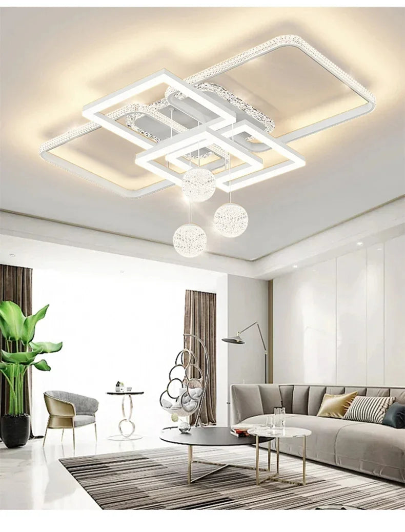 Modern living room LED pendant light interior decoration home appliances bedroom ceiling light kitchen home decoration glossy