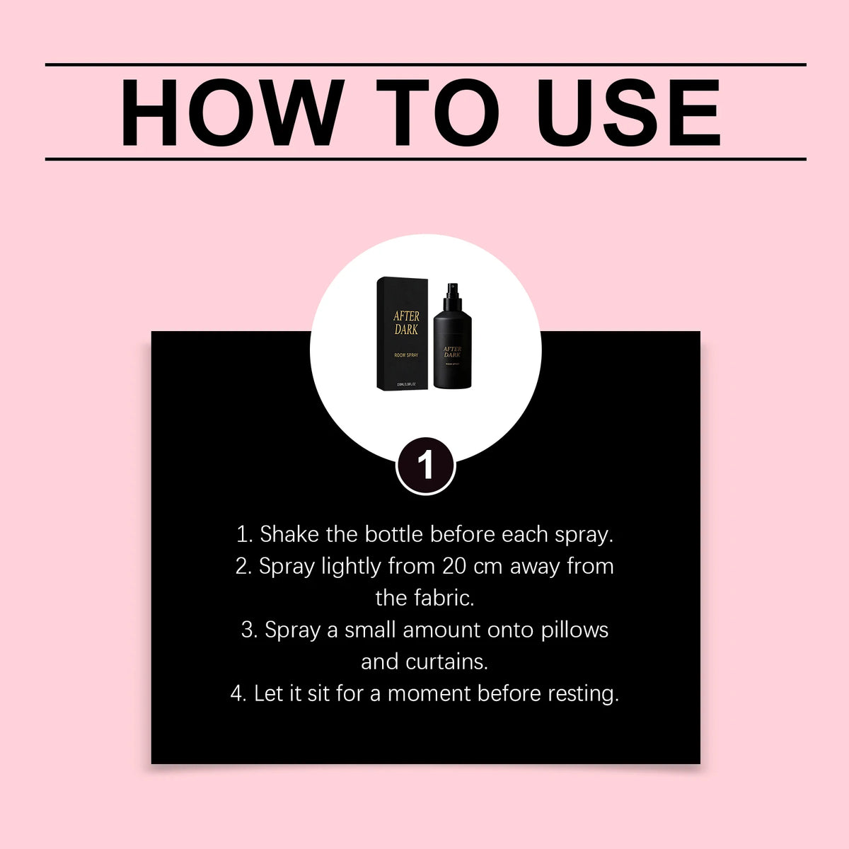 After Dark Room Spray Matte Compact Bottle Subtle Fragrance Odor Regulation Create Relaxing Warm Atmosphere Home Textile Spray