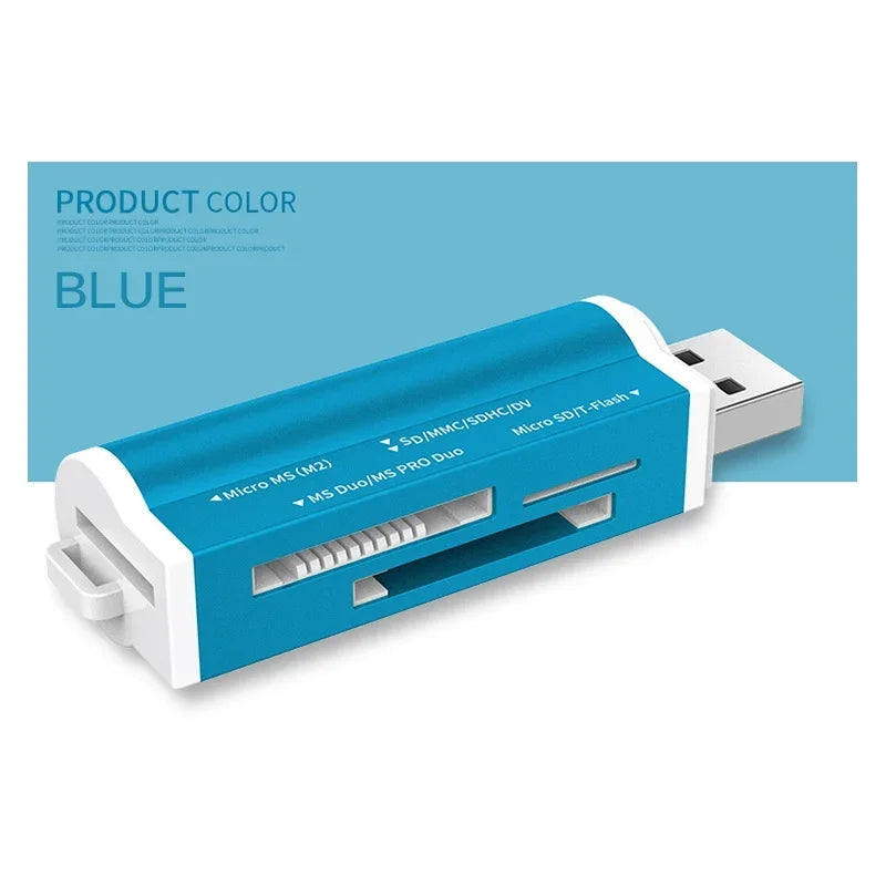High Speed USB 2 0 Card Reader for Micro SD SDHC TF MMC MS PRO DUO M2 Memory Stick All in One Multi Slot Adapter for PC Laptop