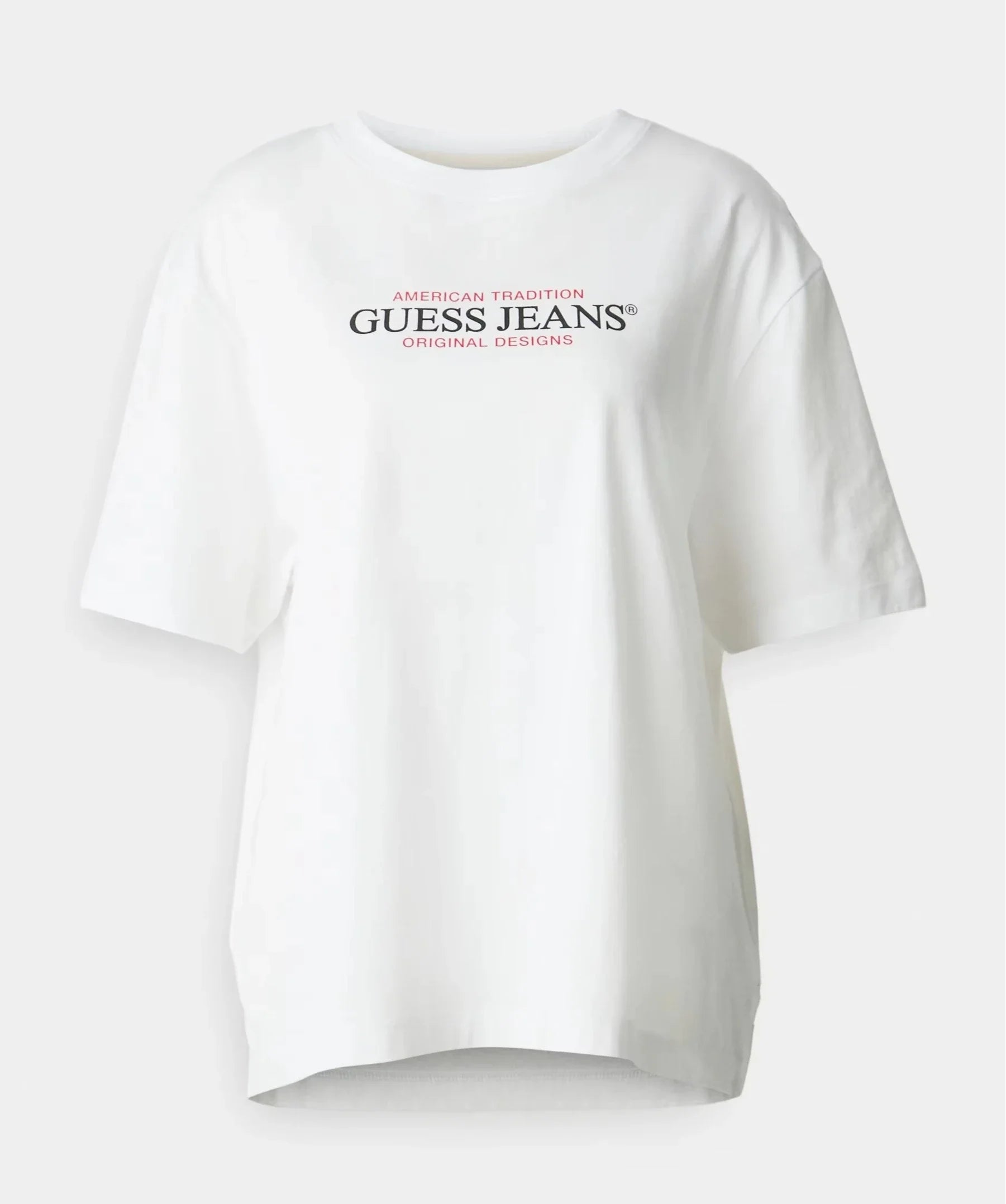 Guess denim T-shirt for women, short-sleeved luxury brand, unisex summer top, streetwear style