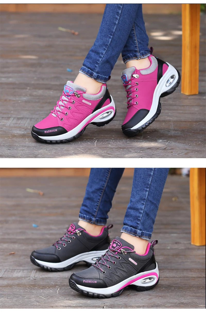 Casual Shoes For Spring And Autumn For Women, Thick Sole Shock-Absorbing Cushion Outdoor Shoes Middle-Aged Mother Travel Shoes