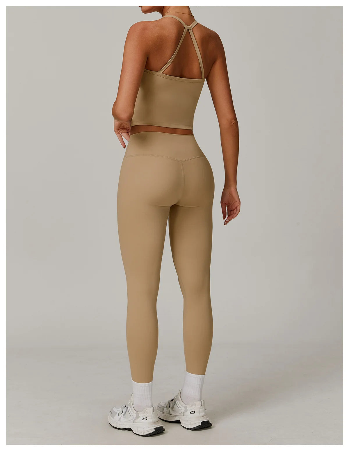 Women's High Waist Yoga Leggings Workout Pants Nylon Spandex Solid Gym Fitness Activewear