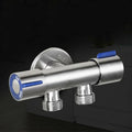 Bathroom Faucet Dual Control Double Handle Stainless Steel Cold Water Faucet Bathroom Washing Machine Faucet Triangle Valve