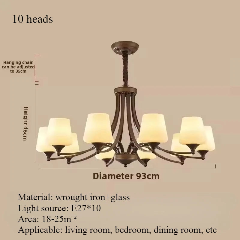 Antique chandeliers retro mid century modern lighting living room LED dining room hanging light indoor home decoration lighting