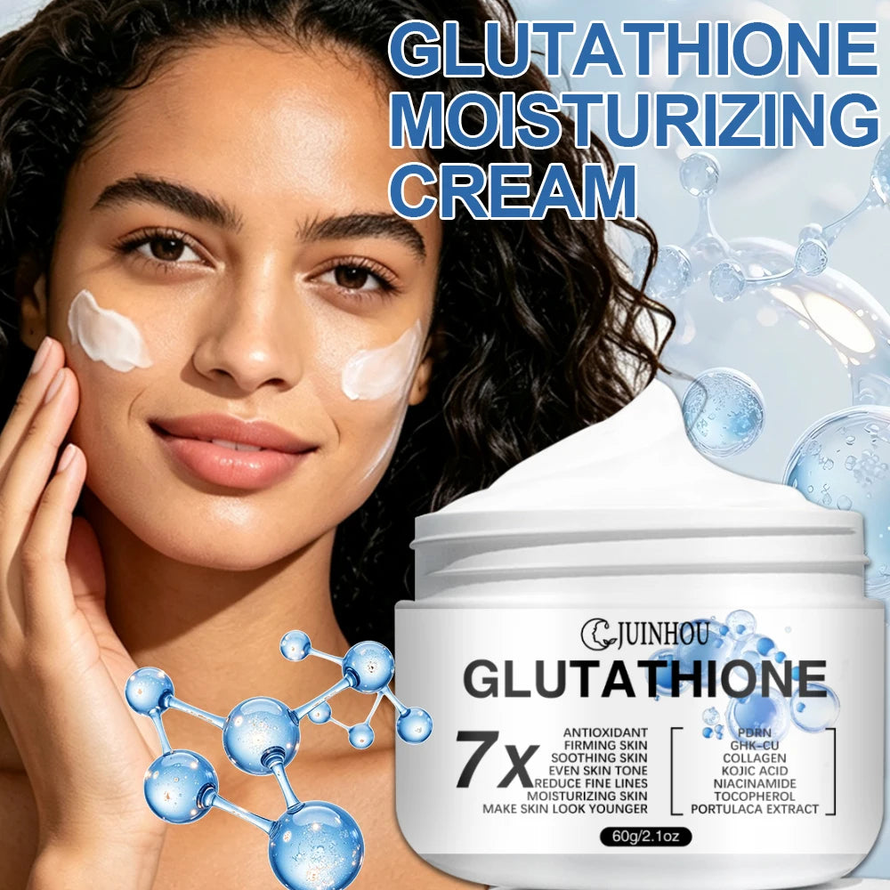 JUINHOU Glutathione Face Cream Hydrating Moisturizing Facial Lotion For Dull Uneven Rough Tired Skin Anti‑oxidant Daily Care