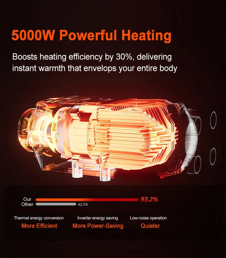 New 12V 24V Diesel Air Heater 5kw Diesel Parking Heater For Boats Caravan Rv Camper Bus Truck With Lcd Display Remote