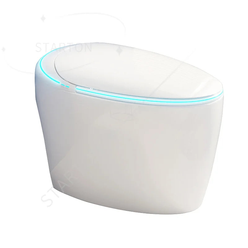 Modern Electric Bidet Smart Toilet Set Dual Flush Rimless Design  Ceramic Control