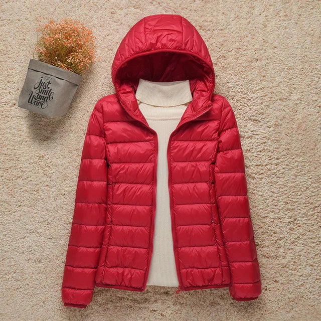 2024 New Women Thin Down Jacket White Duck Down Ultralight Jackets Autumn And Winter Warm Coats Portable Outwear