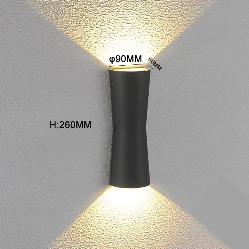 Modern LED Wall Light Waterproof Outdoor Garden Porch Wall Sconces Indoor Wall Lamps Aluminum Balcony Patio Wall Lights