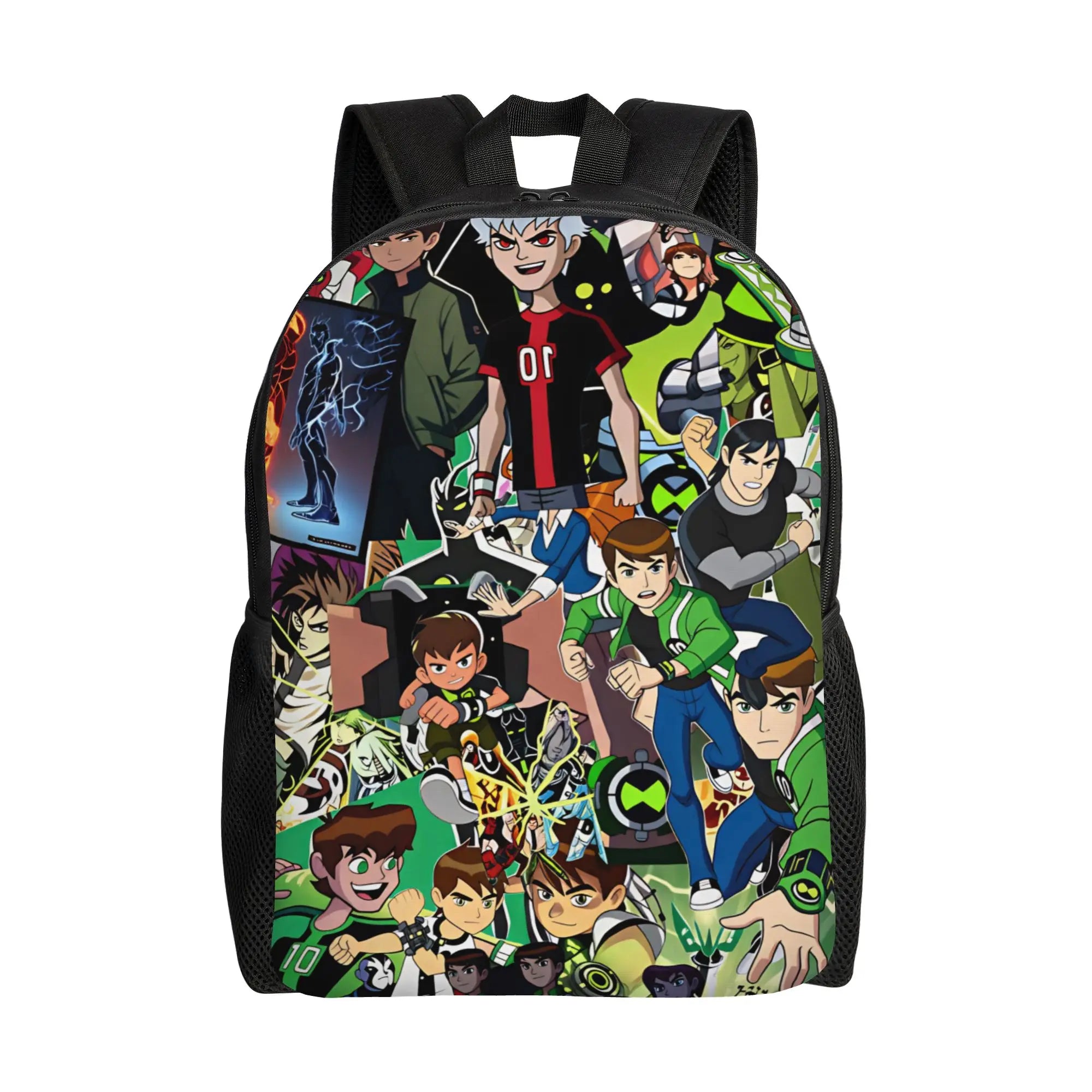 Ben 10 Cartoon Animation Backpack Male  Pattern Backpacks Polyester Kawaii School Bags Daily Designer Rucksack