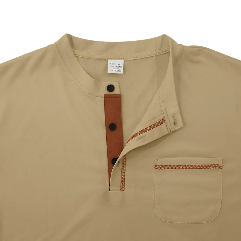 2024 Spring Summer Cross-Border European and American Men's Stand-Up Collar Casual Long-Sleeved Polo Shirt Men's Foreign Trade M