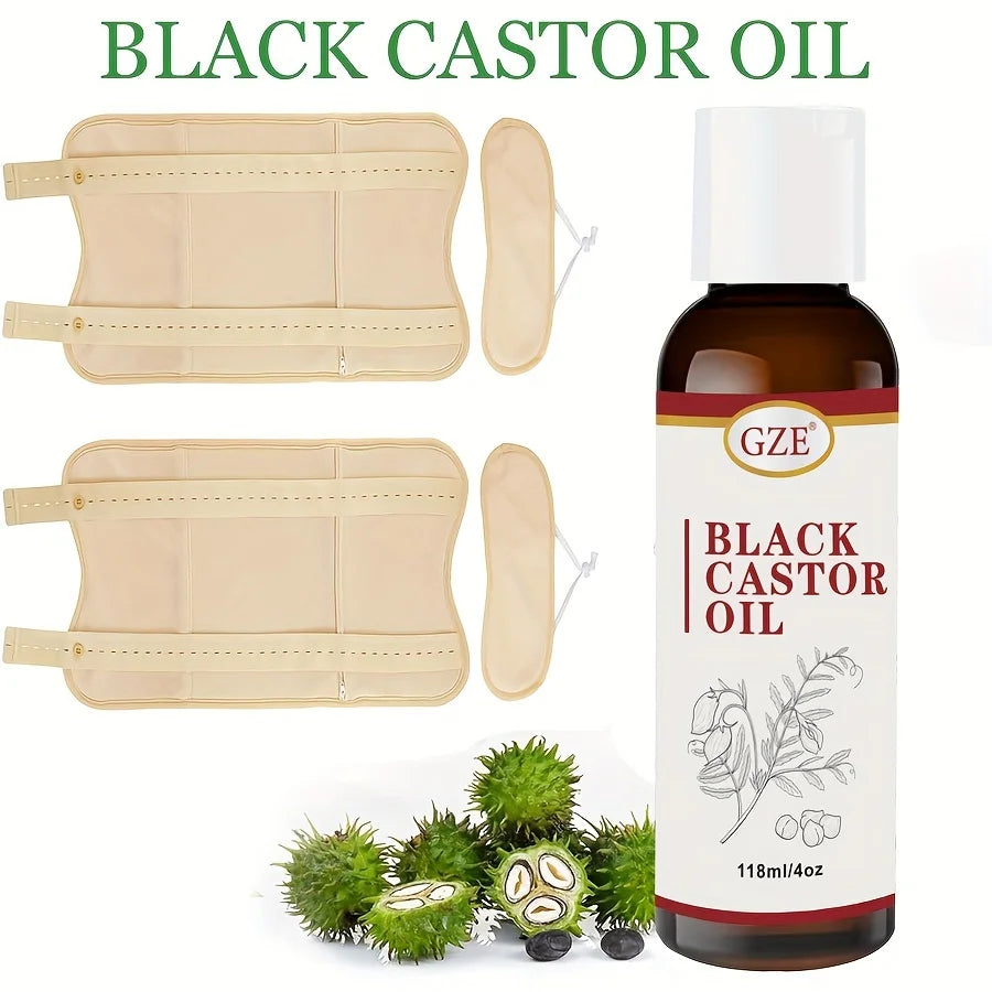 Jamaican Black Castor Oil for Hair Strengthens & Thickens | Body Care - Roasted & Cold-Pressed - Body Massage Oil for Hair